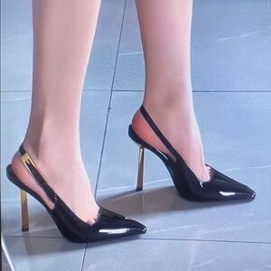 Elegant Black Slingback Heels